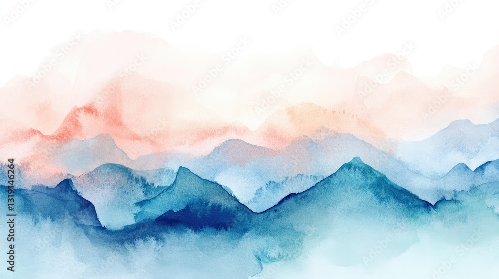 Poster pastel watercolor background with abstract forms and soft artistic edges for creative projects