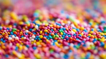 a close up of a pile of colorful candies
