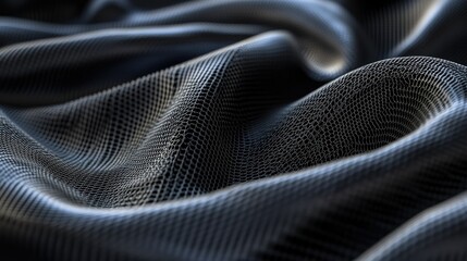 Naklejka premium Premium black fabric with delicate texture and sophisticated folds for high-end branding