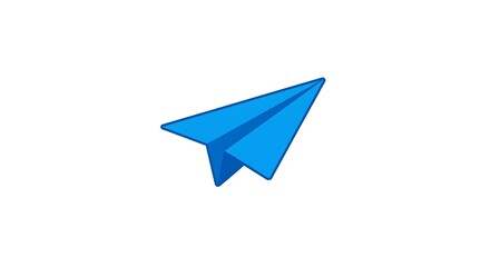 Paper airplane icon symbolizing messages on a clean white background