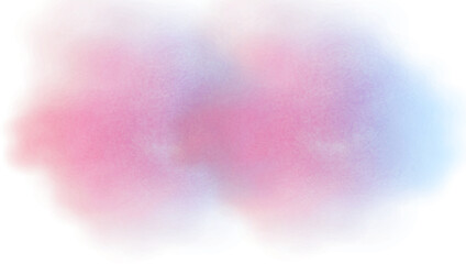 Abstract watercolor paint stains on transparent background