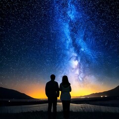 夜空のカップル