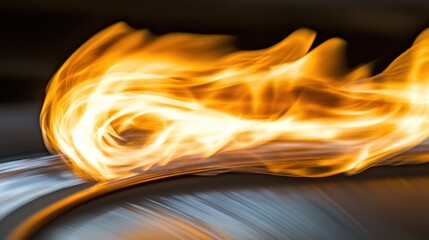 Dynamic Flames Creating Vibrant Motion in Abstract Fire Concept