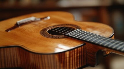 Fototapeta premium Close-up of a classical guitar