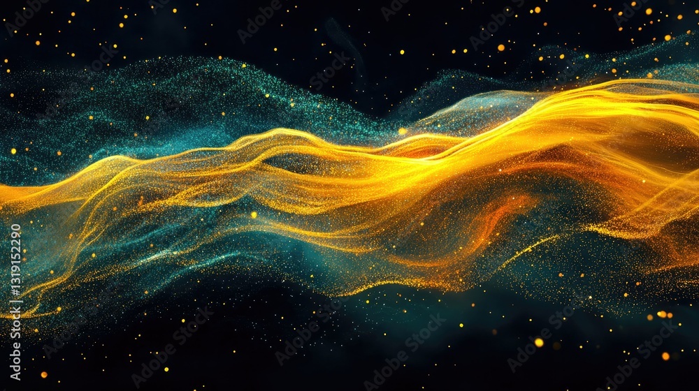 Poster abstract dynamic motion background with a blurred speed effect and colorful streaks