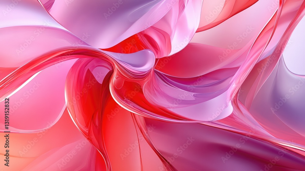 Aufkleber abstract geometric background with smooth curved shapes and futuristic elements