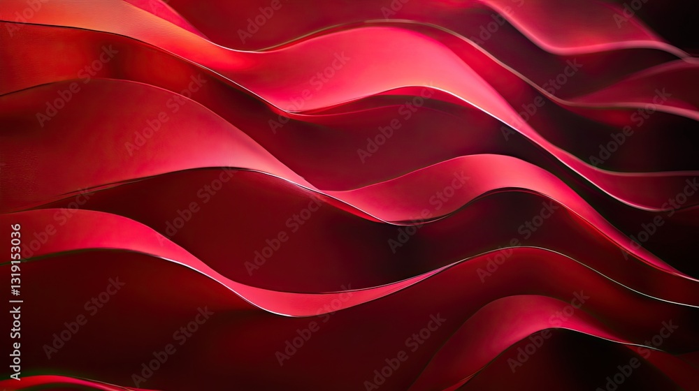 Aufkleber abstract red wave pattern background design graphic art image