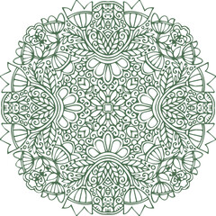 Beautiful flower art and mandala vector design