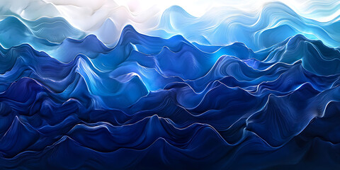 Obraz premium Close-Up of Rippling Ocean Waves with Deep Blue Tones for Marine Serenity, Water Motion, or Coastal Beauty