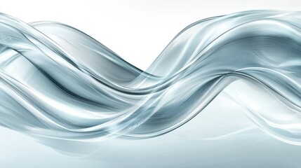 Fototapeta premium Blue and silver metallic liquid waves with a futuristic and reflective design, perfect for modern visuals