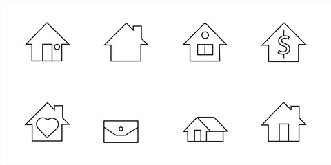 House Vector Line Icons Collection. Contains Contract Closing symbols .vector illustration