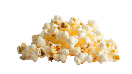 Freshly Popped Popcorn Pile on transparent Background
