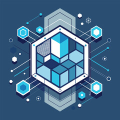 Simple Realistic Scientific Abstract Geometric Background Vector Design – Futuristic Shapes & Patterns.