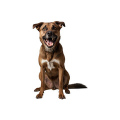 Obraz premium Austrian pinscher dog front view facing camera generative AI