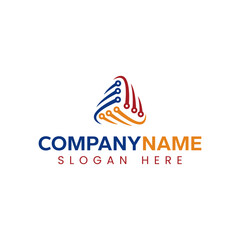 Synergy logo, concept of two or more entities working together. Interlocking circles