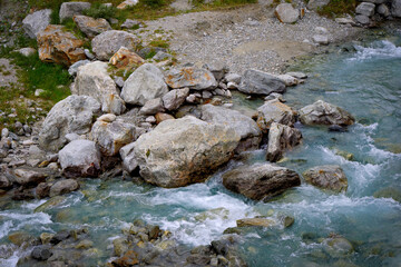 clear mountain stream in Switzerland