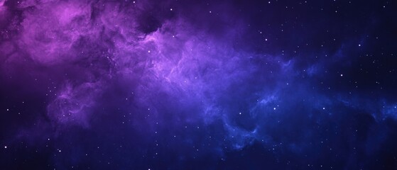 Fototapeta premium Celestial gradient transitioning from midnight blue to cosmic purple ambiance