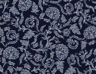 Photo sur Plexiglas Trendy stylish Hand drawn  floral pattern with paisley and indian flower motifs. damask modern style pattern