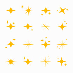 Sparkling stars. Shiny sparks  glitter light star and sparkle elements
