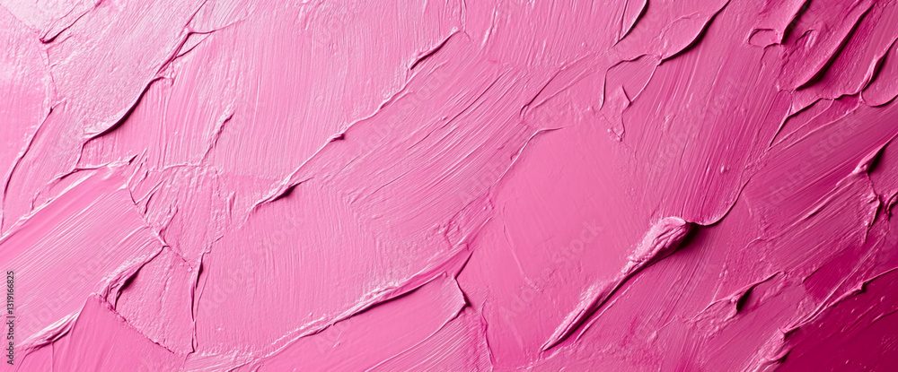 Poster pink paint texture, thick strokes, abstract art background, ideal for design projects, showcasing vi