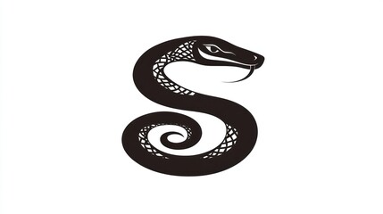 Fototapeta premium Stylized snake logo design