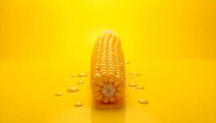 corn on a yellow background