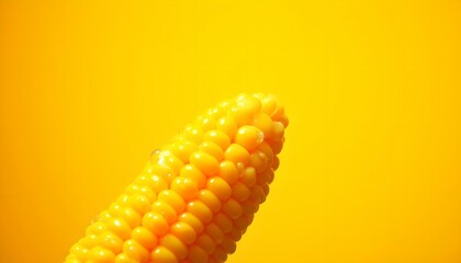 corn on a yellow background