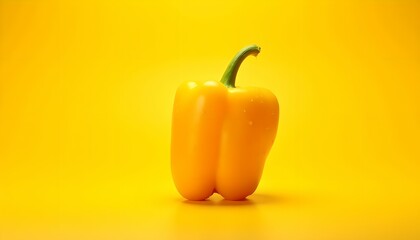 yellow pepper on a yellow background