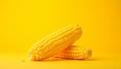 corn on a yellow background