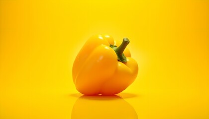 yellow pepper on a yellow background