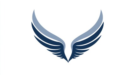 Fototapeta premium Abstract bird wings logo design, possible use for company emblem