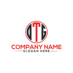 Letter dtg modern Logo Vector Design. Minimal dtg logo template background in illustrator