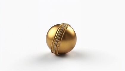 golden cricket ball on a white background