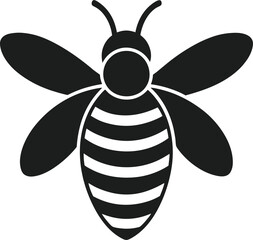 Minimalist Bee Silhouette Vector – Perfect for Spring & Nature-Themed Designs