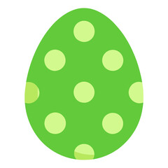 Fototapeta premium Vibrant Green Spring Easter Egg. Flat Vector Design cute card happy pastel bright banner 