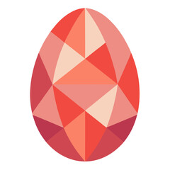 Geometric Easter Egg. Modern and Chic Festive Design for Spring flat card crisp shape vector