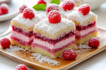  raspberry coconut cake