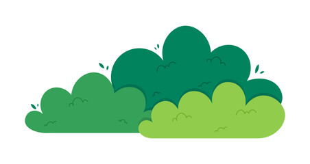 landscape bunch grass meadow cartoon illustration