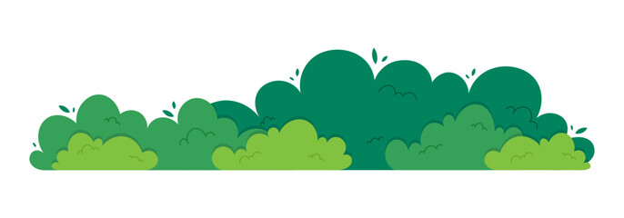 Green grass bunch plants hill cartoon illustration