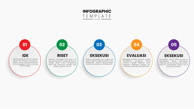 Business infographic minimalist elegant with cirlce shape and editable design