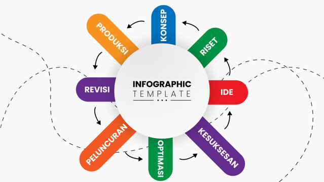 Business infographic minimalist elegant with cirlce shape and editable design