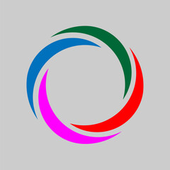 LOGO design Green red blue colour logo