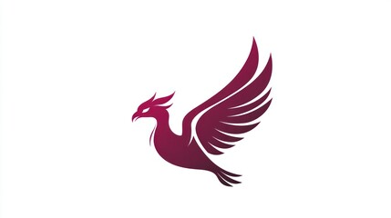 Obraz premium Stylized phoenix flying, abstract graphic design