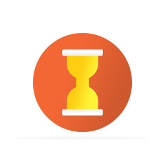 hourglass button icon, colored flat vector. modern and minimalist design