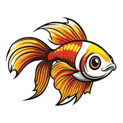 Obraz premium vector illustration of a fish