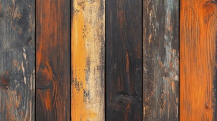 a close up of a wooden wall with a yellow stripe