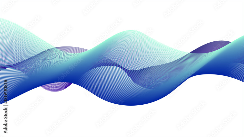 Canvas Prints abstract flowing waves of color in gradient shades of pink purple and blue. background with glowing 