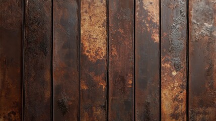 This image features a close-up view of rustic, weathered metal panels showcasing rich textures and hues, ideal for conveying an industrial or vintage aesthetic.