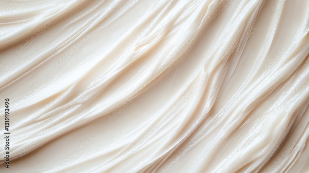 Aufkleber an elegant display showcasing soft textured layers of cream in various hues, ideal for representing 