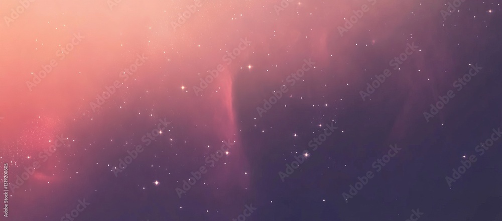 Poster a purple background with a lot of stars. a stunning nebula in the universe, with stars and dust clou